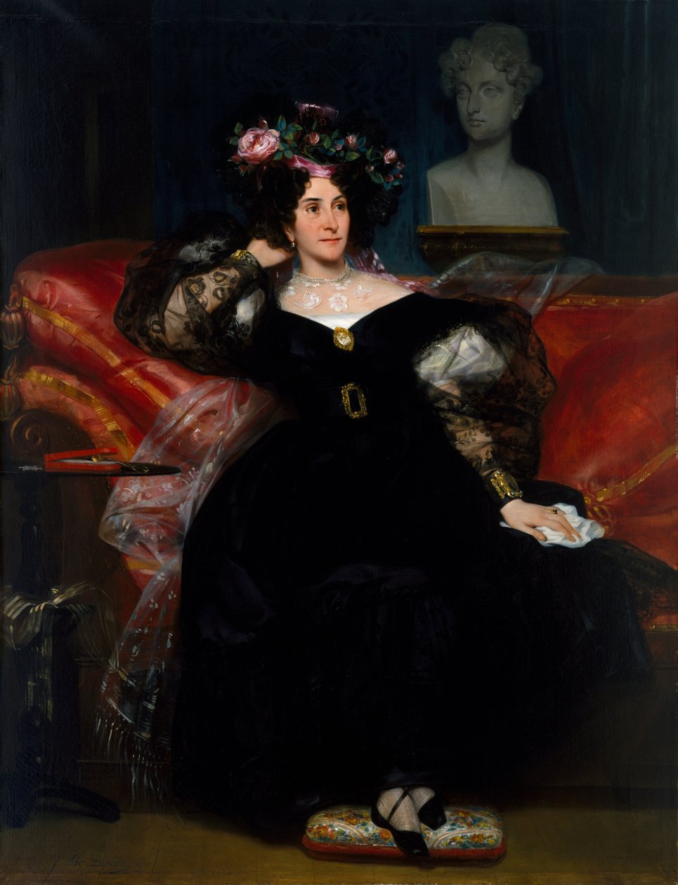 Retrato da Madame Jules Antoine Droz, 1833 de Eugene Deveria