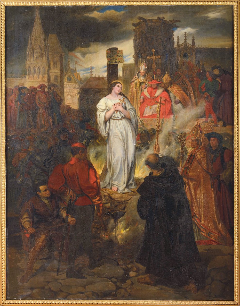 A morte de Joana d&39;Arc, por Deveria, Eugene de Eugene Deveria