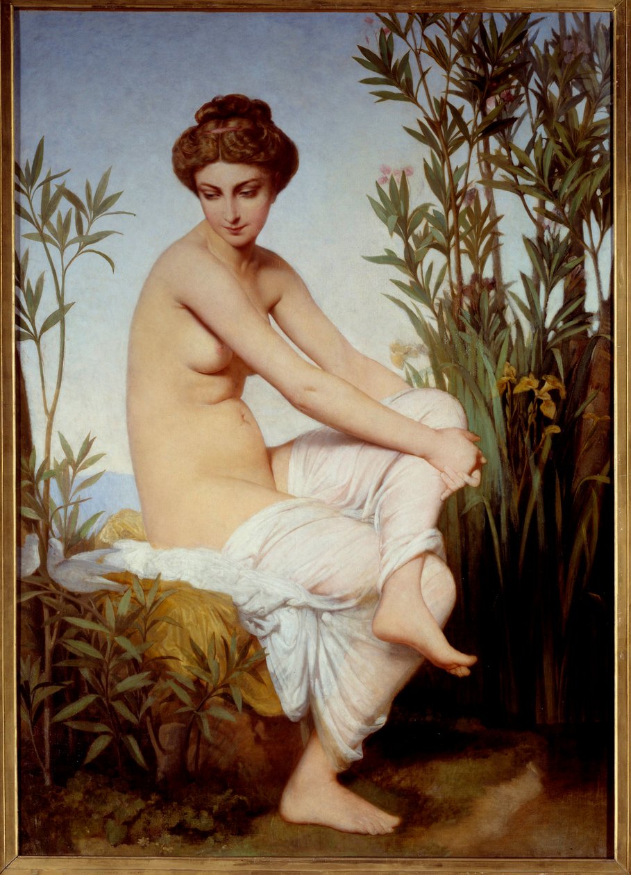 Antique Bather Painting by Eugene Amaury Duval (1808-1885) Museu de Belas Artes de Rouen do século XIX de Eugene Emmanuel Amaury Duval