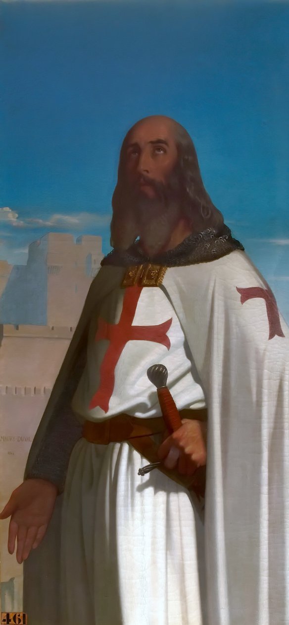 Jacques de Molay, grão-mestre dos cavaleiros templários de Eugene Emmanuel Amaury Duval