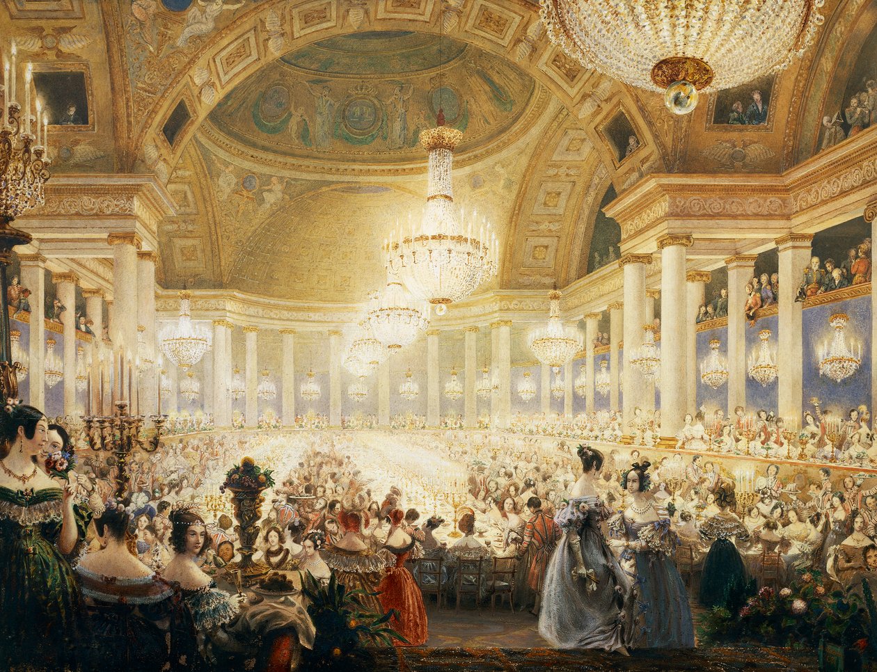 Festa das Senhoras em Tuileries, em 1835 de Eugene Emmanuel Viollet le Duc