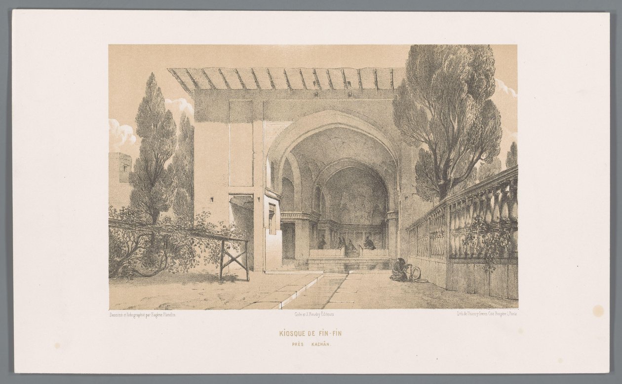 Kiosk van Fin Garden em Kashan
Kiosk of Fin Garden perto de Kashan (título sobre o objecto) de Eugene Flandin