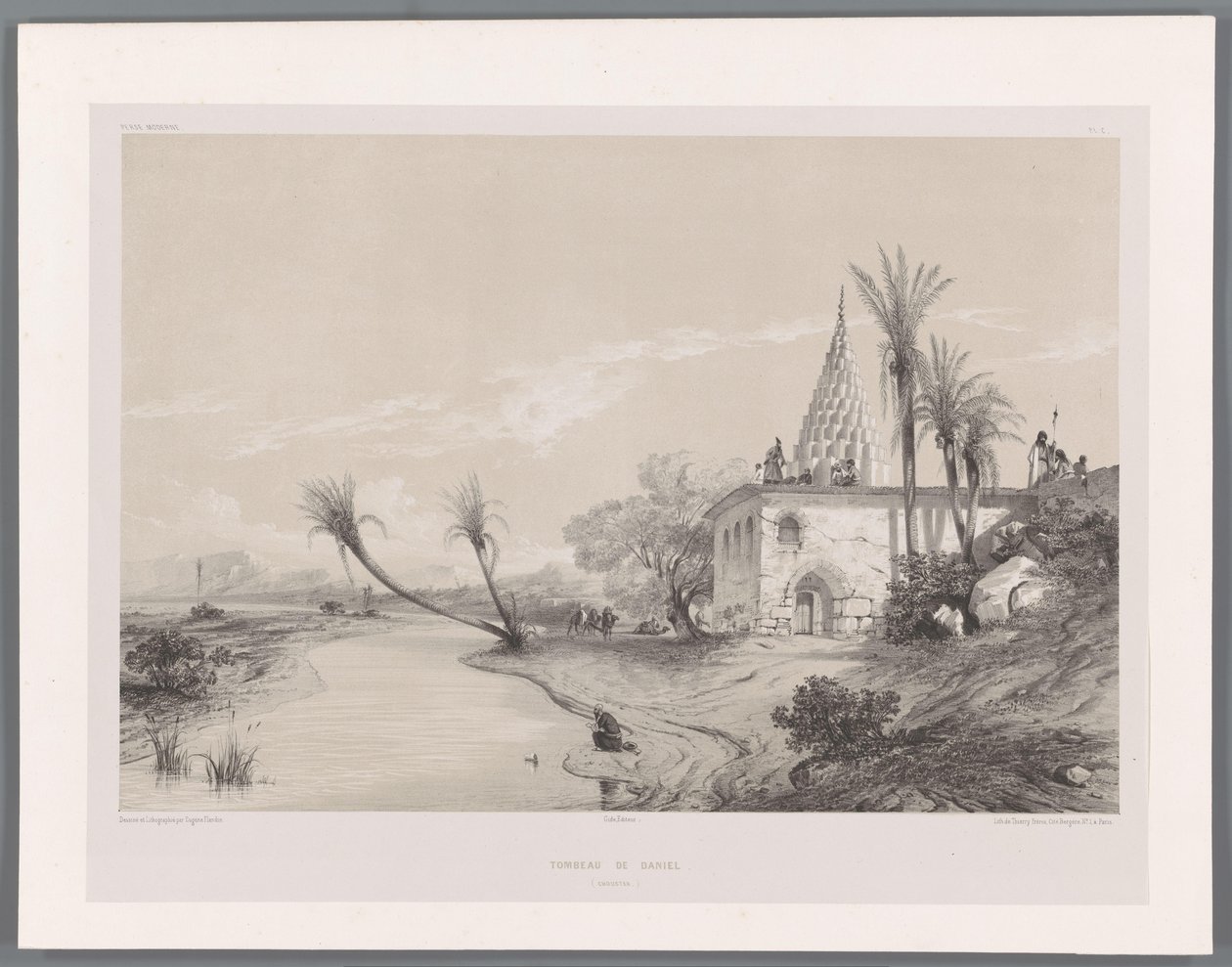 Shush-Daniel em Susa, Irão
Tombeau de Daniel (Chouster) (título sobre o objecto)
Paisagens persas (título da série)
Perse moderne (título da série) de Eugene Flandin