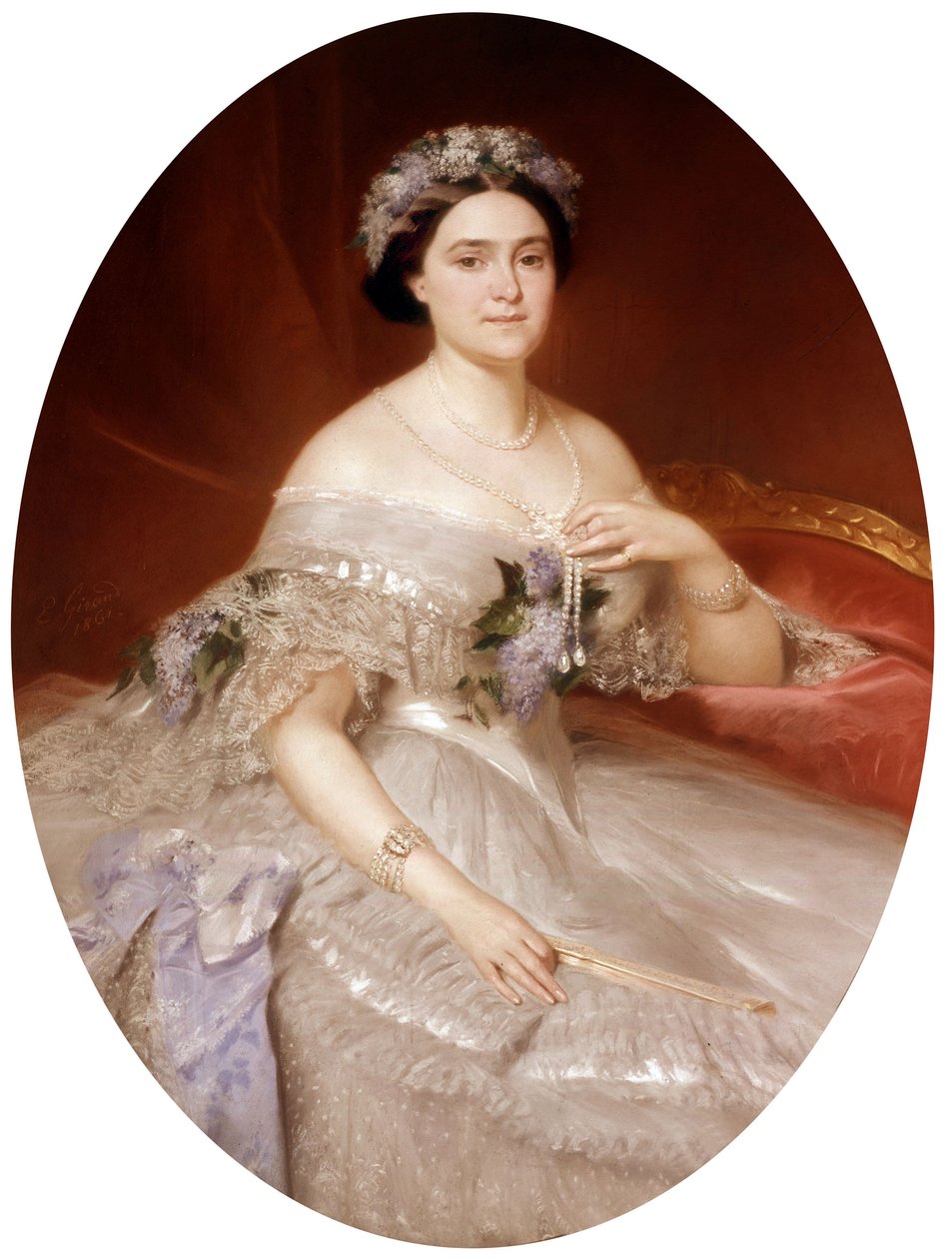 Retrato de Mathilde Bonaparte de Eugene Giraud