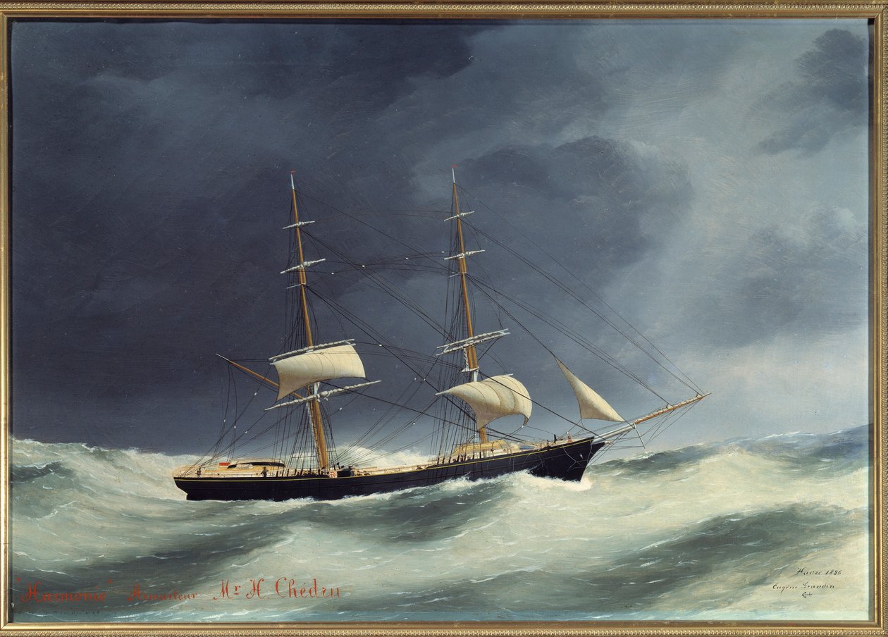 Harmonia do tijolo. Pintura de Eugene Margueritte-Grandin dit Eugene Grandin (1833-1916) de Eugene Grandin