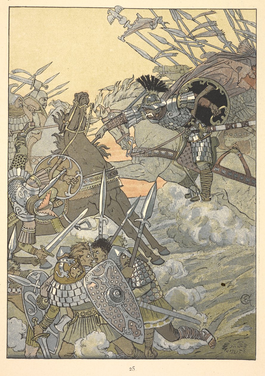 Uma cena de batalha. de Eugene Grasset