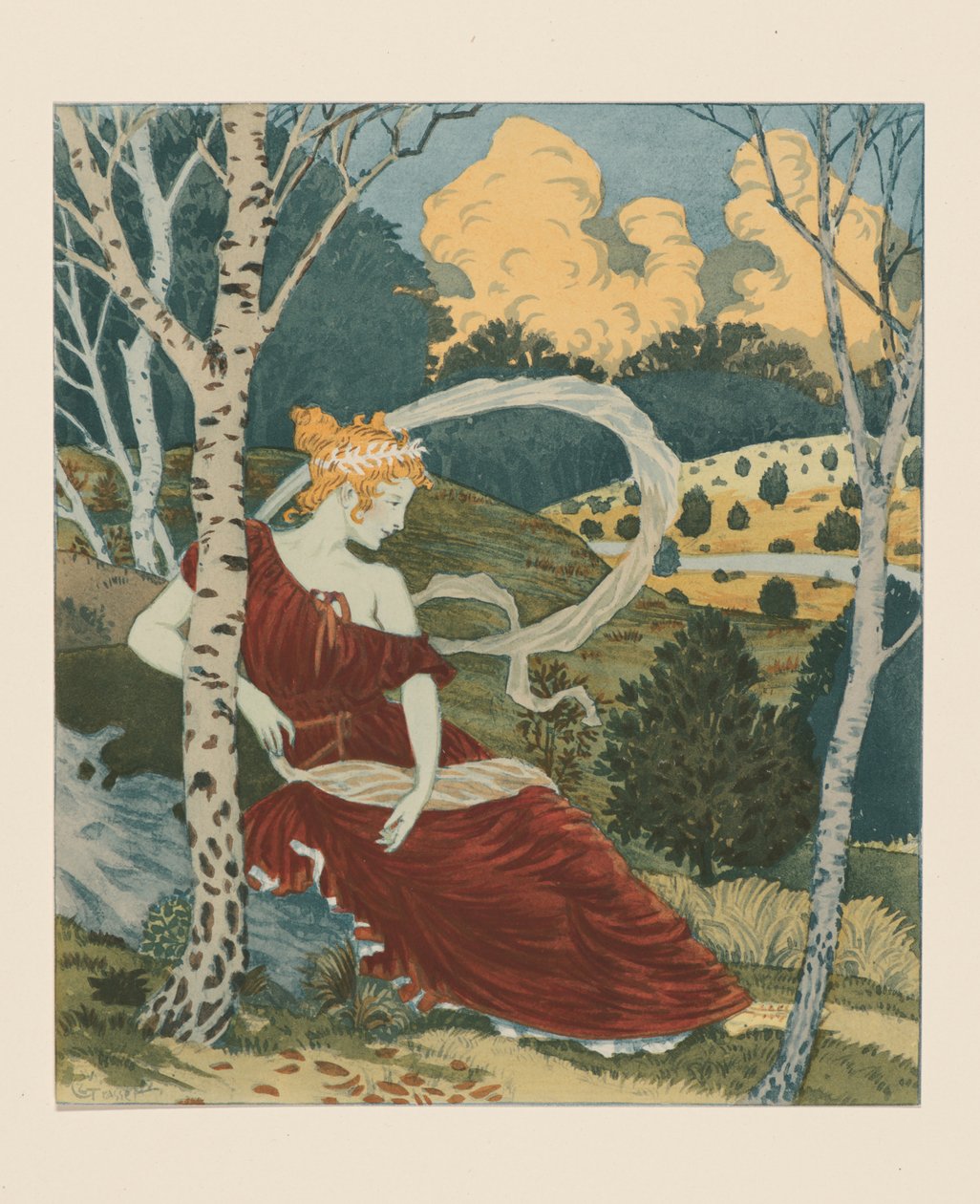 Na floresta, cerca de 1899. de Eugene Grasset