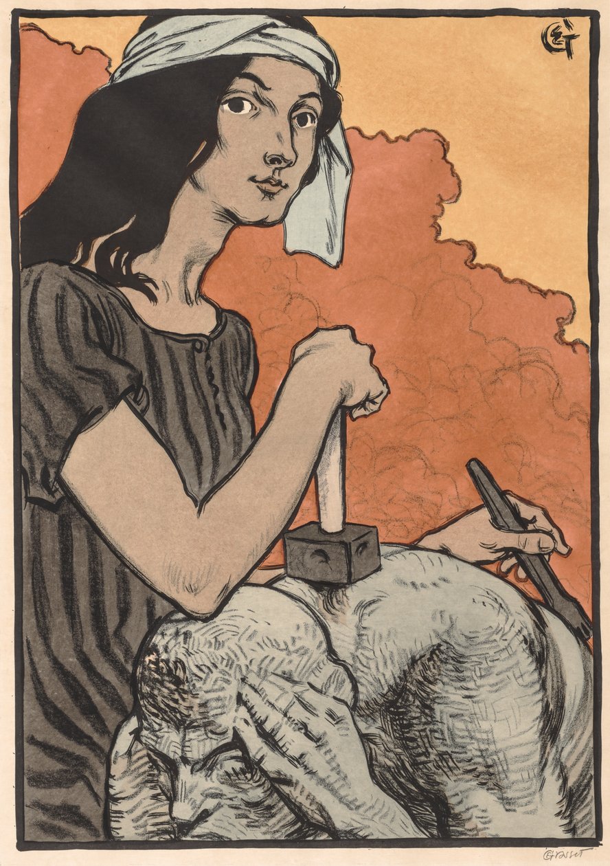 Escultora, 1897. de Eugene Grasset