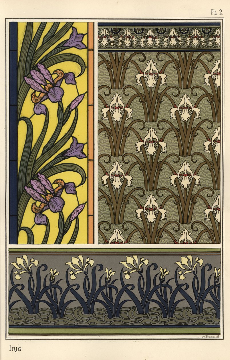 A íris em vários padrões de Eugene Grasset
