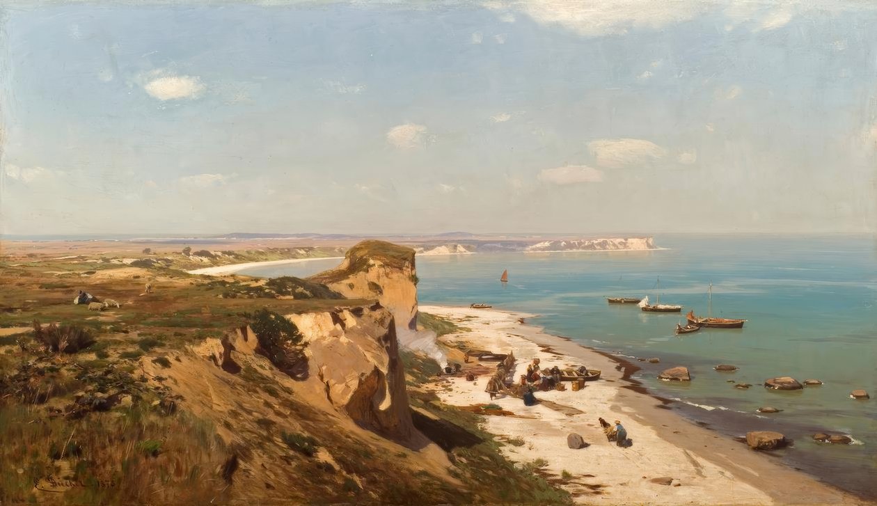 E. Dücker, costa do mar Báltico de Eugene Gustav Dücker