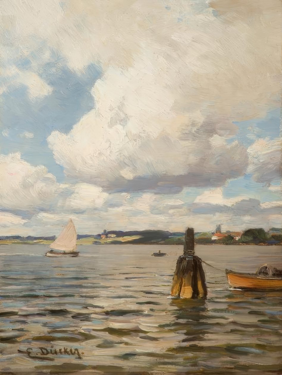 E. Dücker, dia de verão na água de Eugene Gustav Dücker