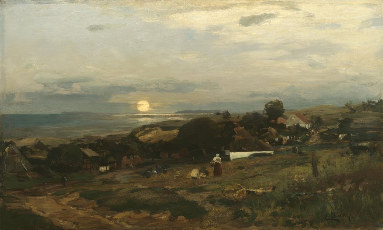 E.Dücker, pôr do sol de Eugene Gustav Dücker