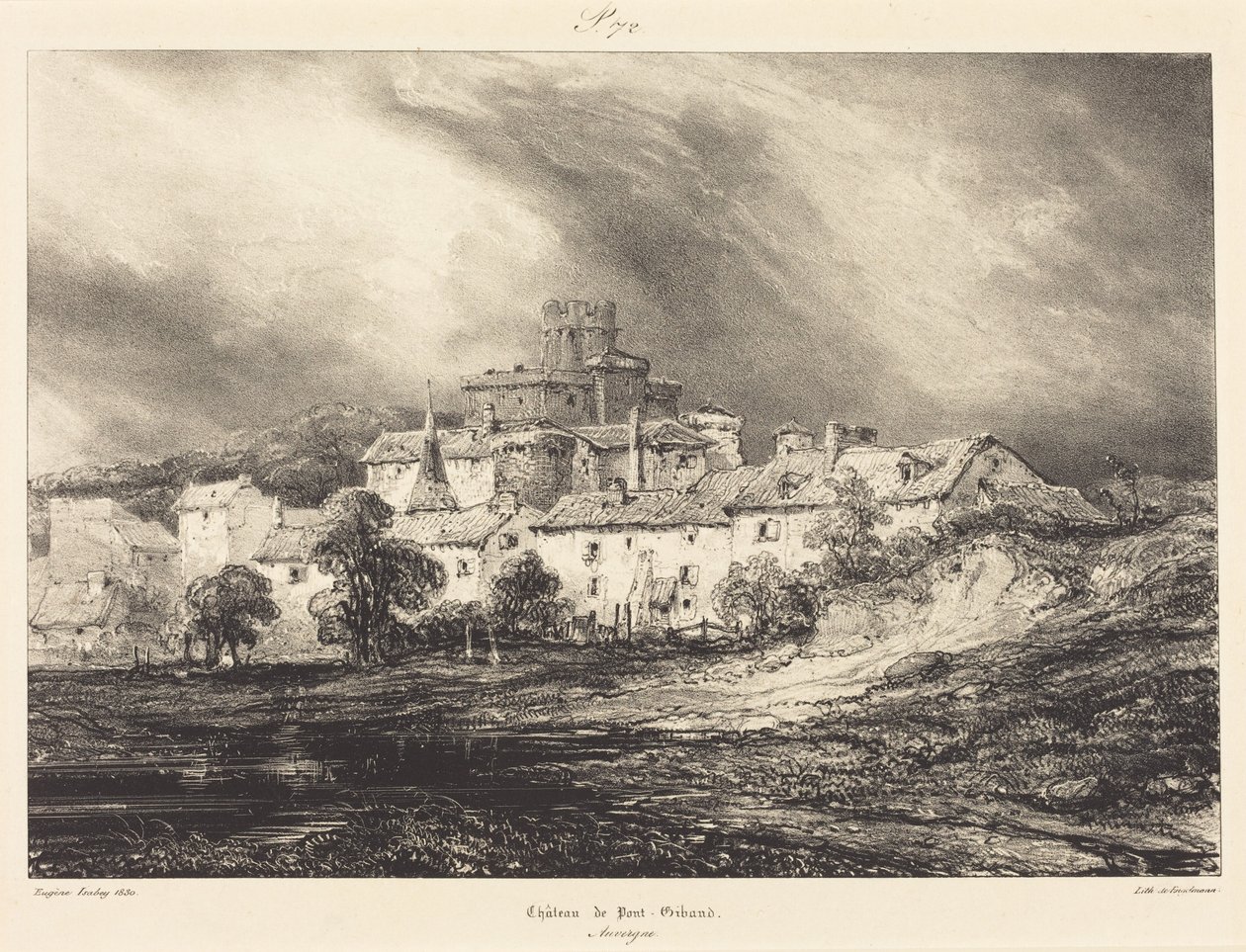 Castelo de Pont-Gibaud de Eugene Isabey