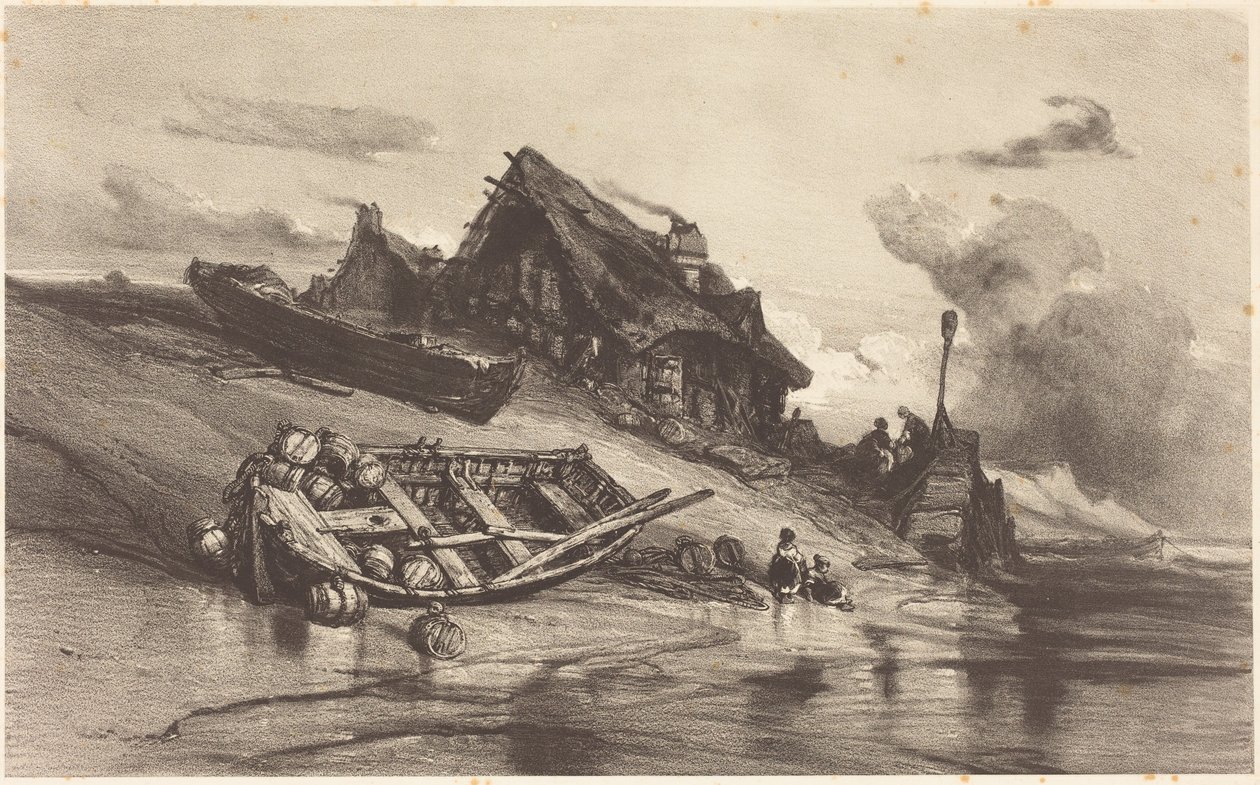 Cabanas de pescadores de Eugene Isabey