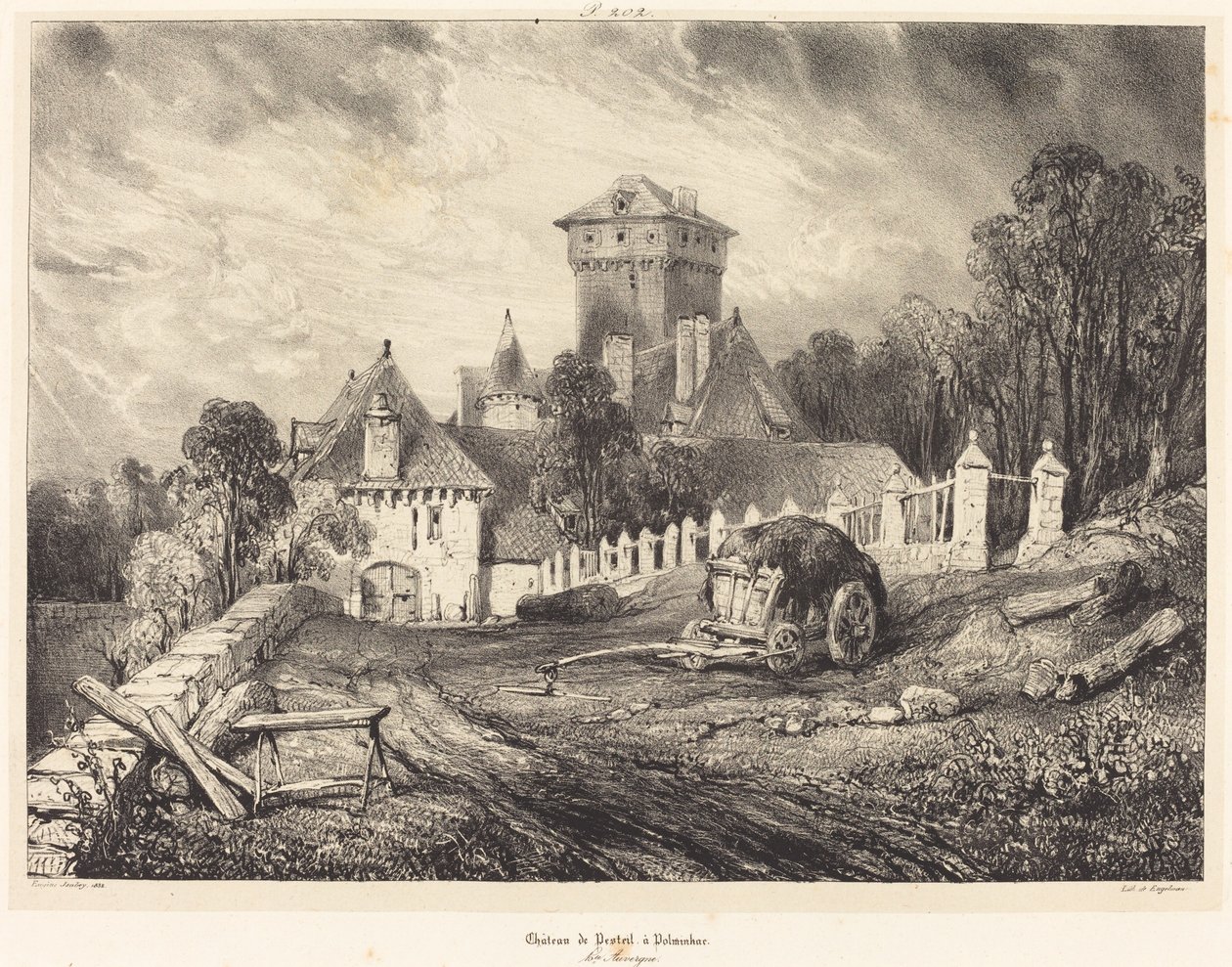 Castelo de Pesteil em Polminhac de Eugene Isabey