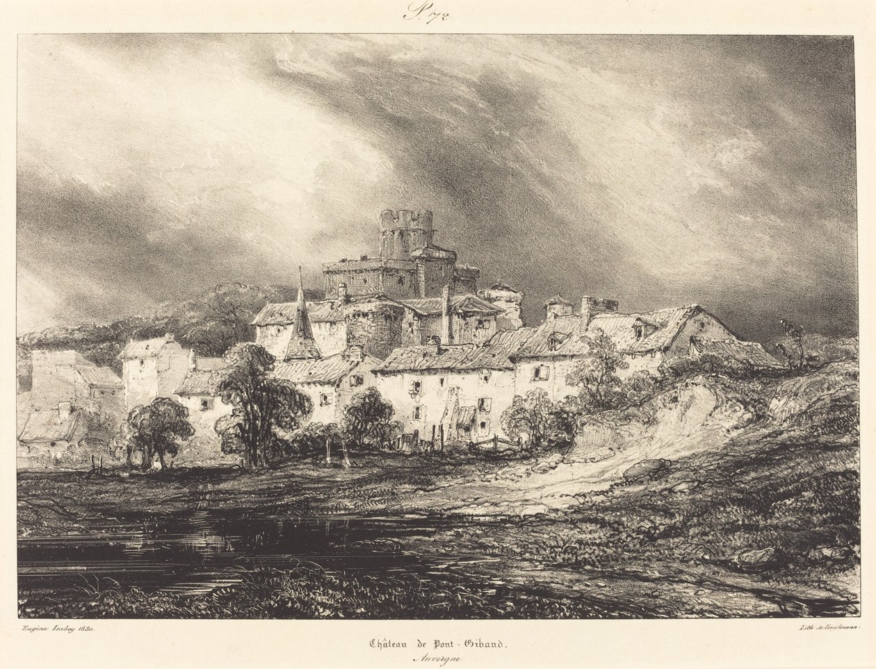 Castelo de Pont-Gibaud de Eugene Isabey