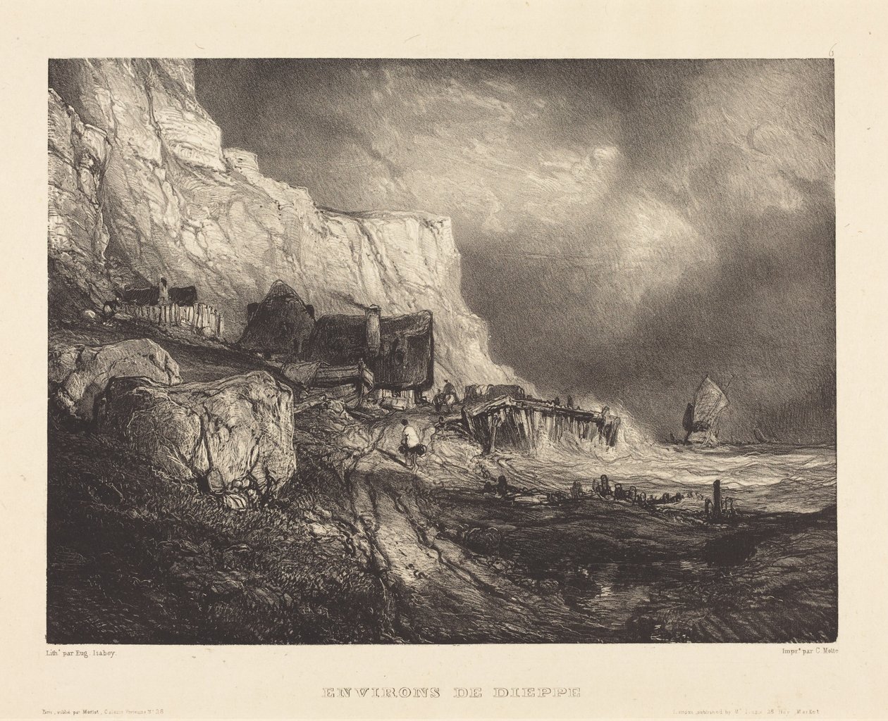 Arredores de Dieppe de Eugene Isabey
