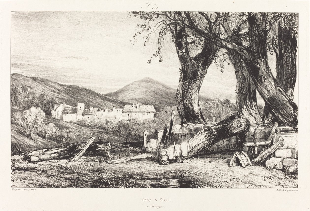 Desfiladeiro de Royat, Auvergne de Eugene Isabey