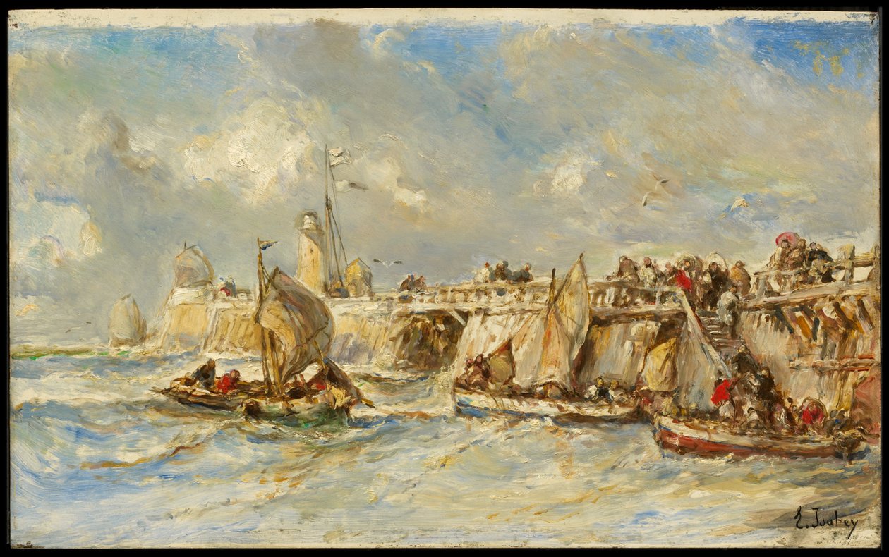 Cais de desembarque no molhe de Eugene Isabey