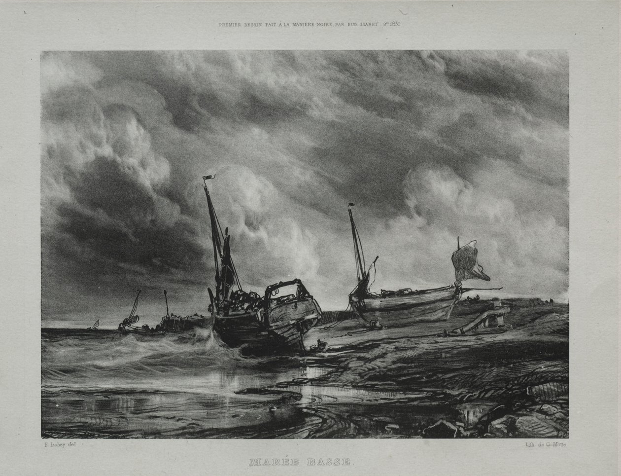 Maré baixa, 1831. de Eugene Isabey