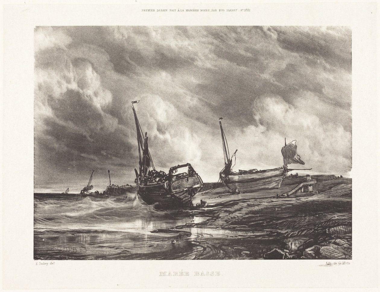 Maré Baixa (Low Tide) de Eugene Isabey
