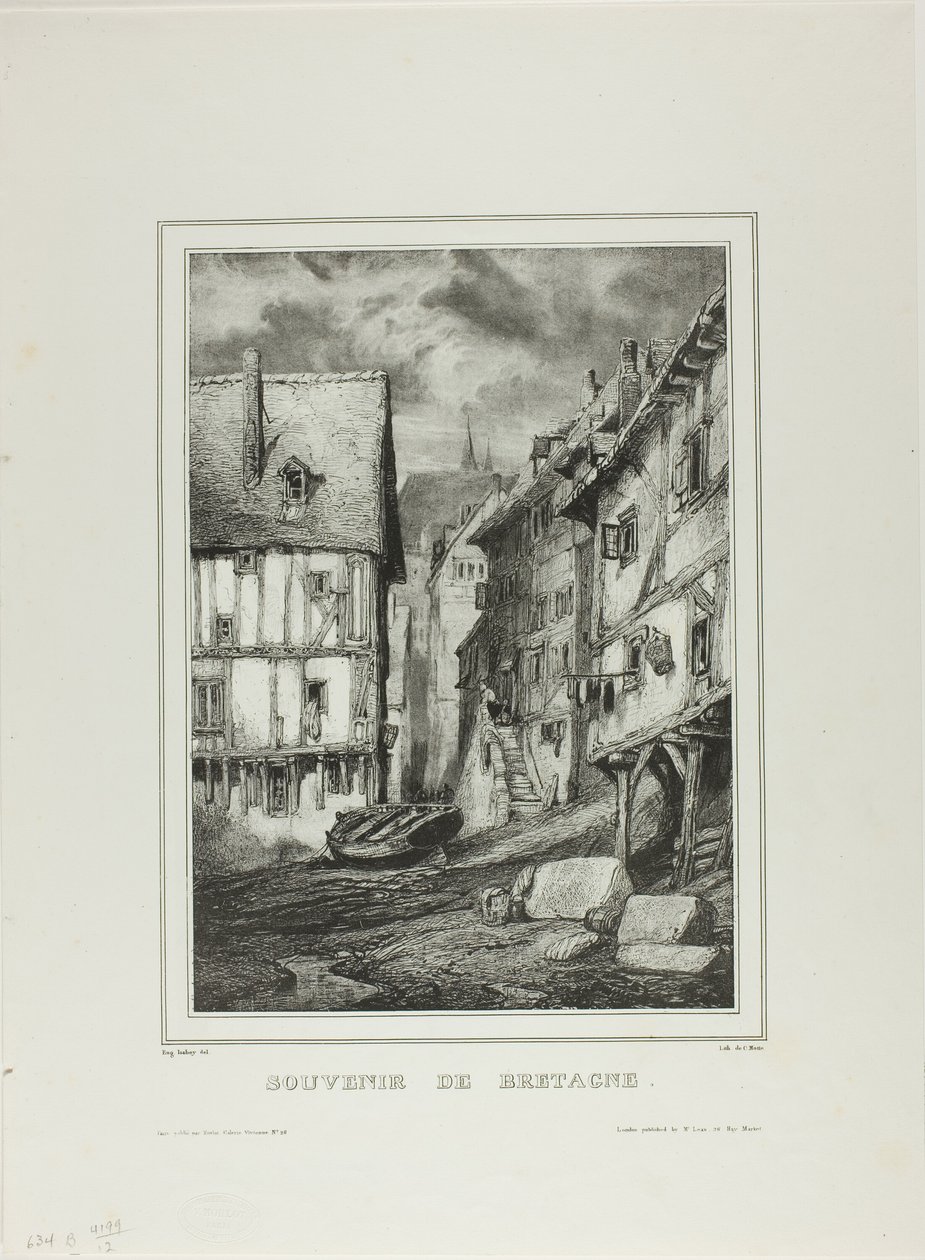Placa Quatro, de Souvenir of Brittany de Eugene Isabey