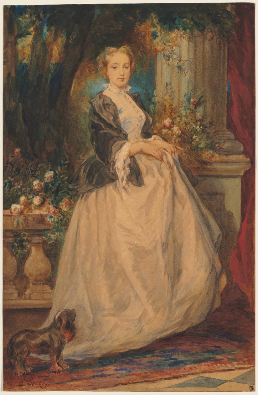 Retrato de Madame Thomas (nascida Camille Boucher) de Eugene Isabey