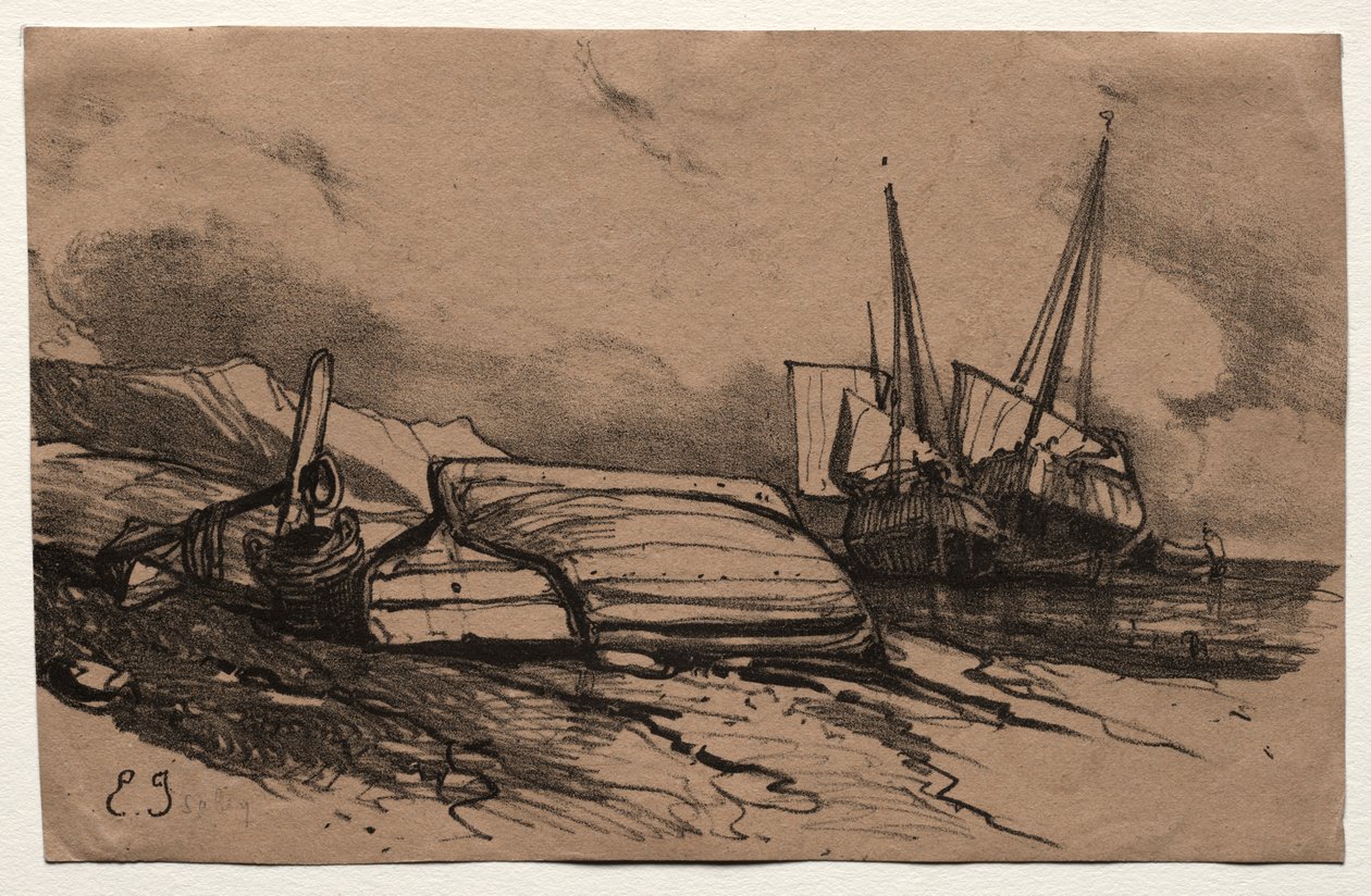 Six Marines: Cover, A Strike, 1833. de Eugene Isabey