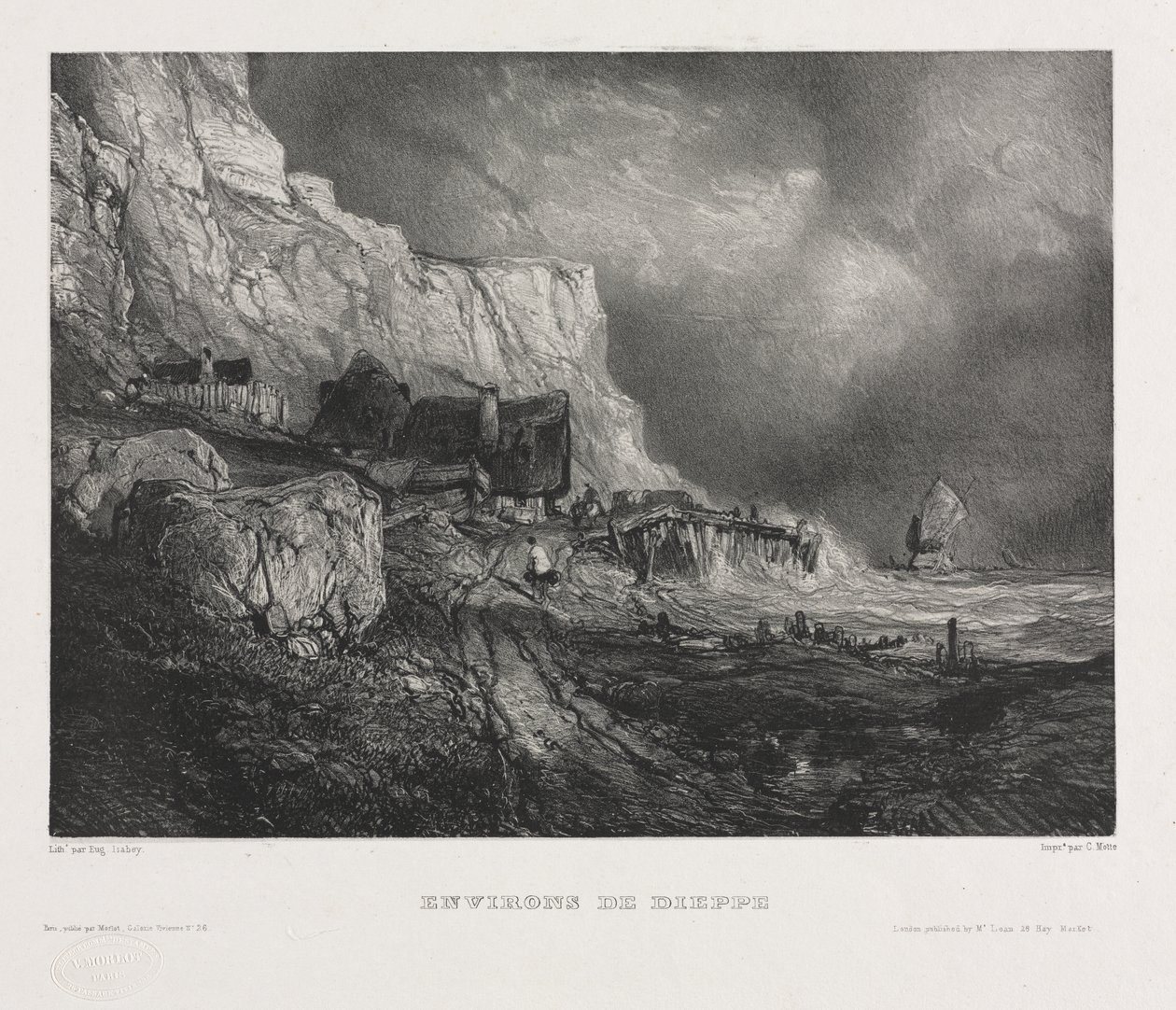 Seis fuzileiros navais: arredores de Dieppe de Eugene Isabey