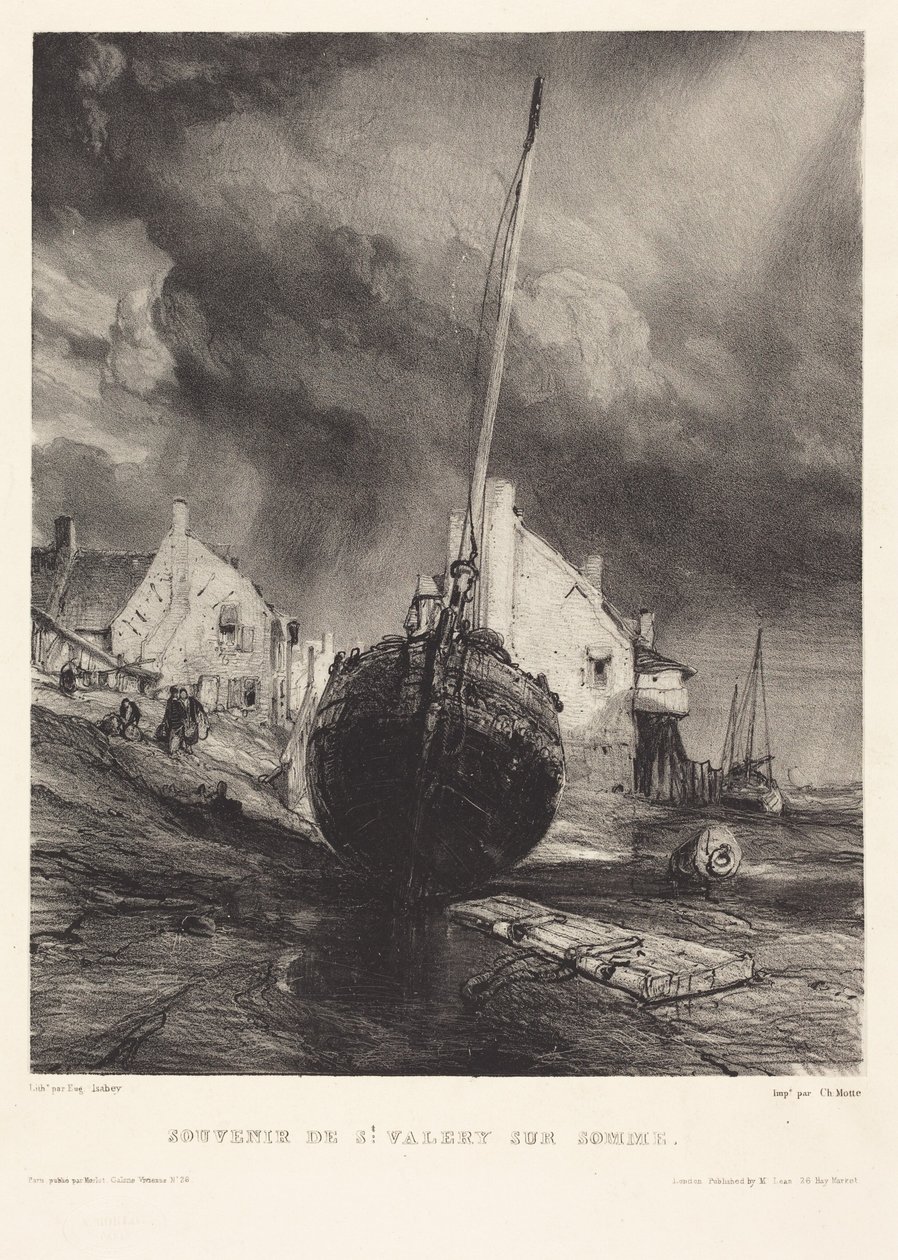 Recordação de Saint-Valéry-sur-Somme de Eugene Isabey