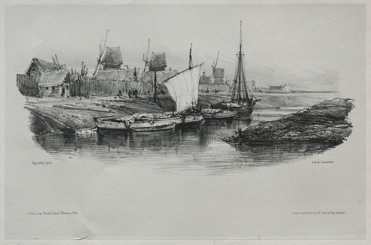 Lembranças: Canal Bank, 1832. de Eugene Isabey