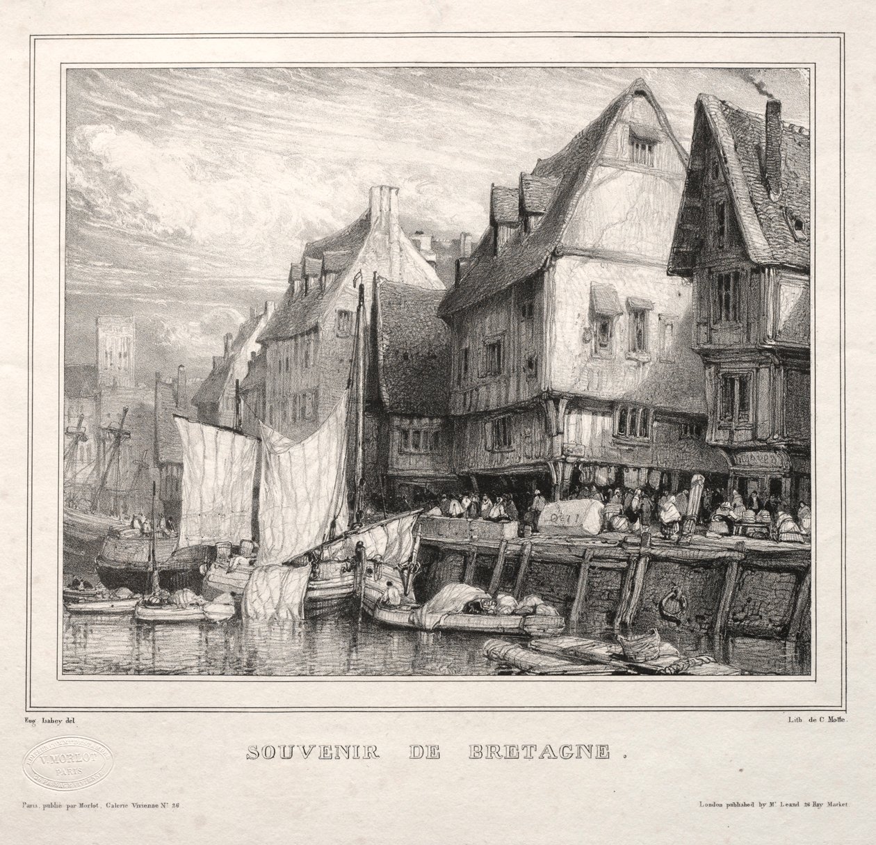 Lembranças: lembrança da Bretanha, 1832. de Eugene Isabey