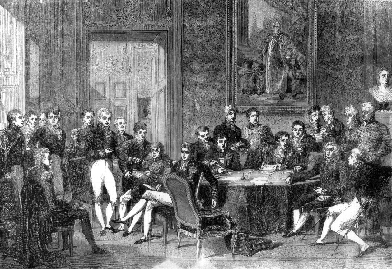 O Congresso de Viena, 1856. de Eugene Isabey