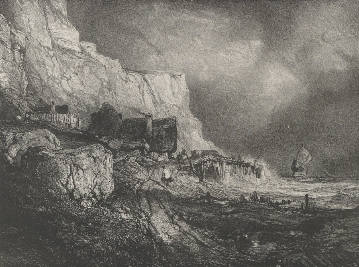 Os arredores de Dieppe, 1833. de Eugene Isabey