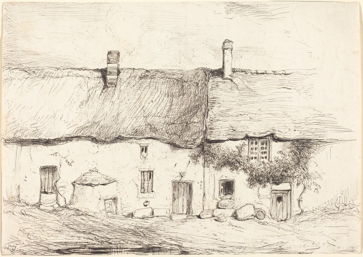 Duas casas de campo de Eugene Isabey
