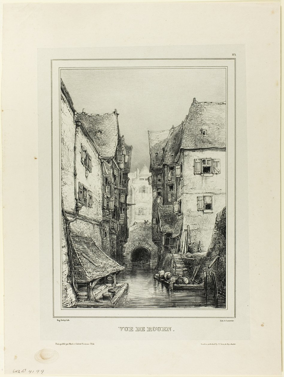 Vista de Rouen de Eugene Isabey