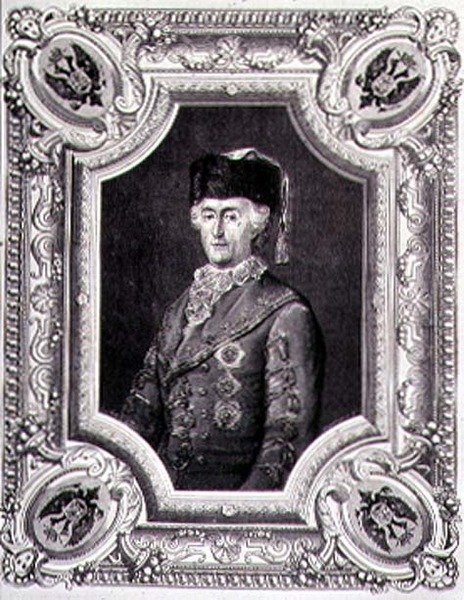 Retrato de Catarina II a Grande (1729-96) em Traje de Viagem, gravado por Stephane Pannemaker (1847-1930) (gravura) de Eugene Joseph (after) Viollat