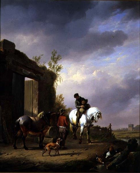 O Descanso dos Viajantes de Eugene Joseph Verboeckhoven