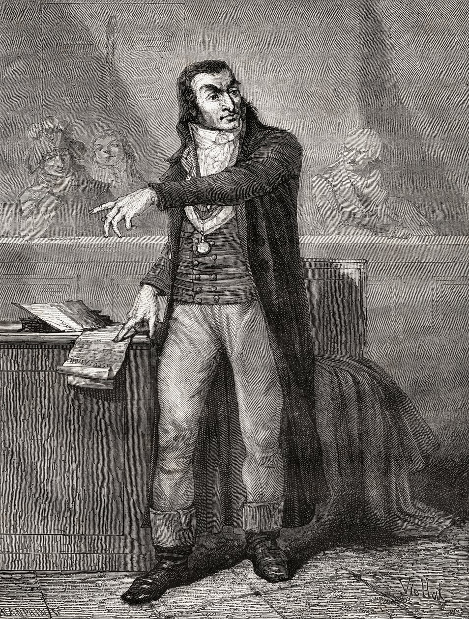 Antoine Quentin Fouquier-Tinville (1746-95), gravado por Blanpain de Eugene Joseph Viollat