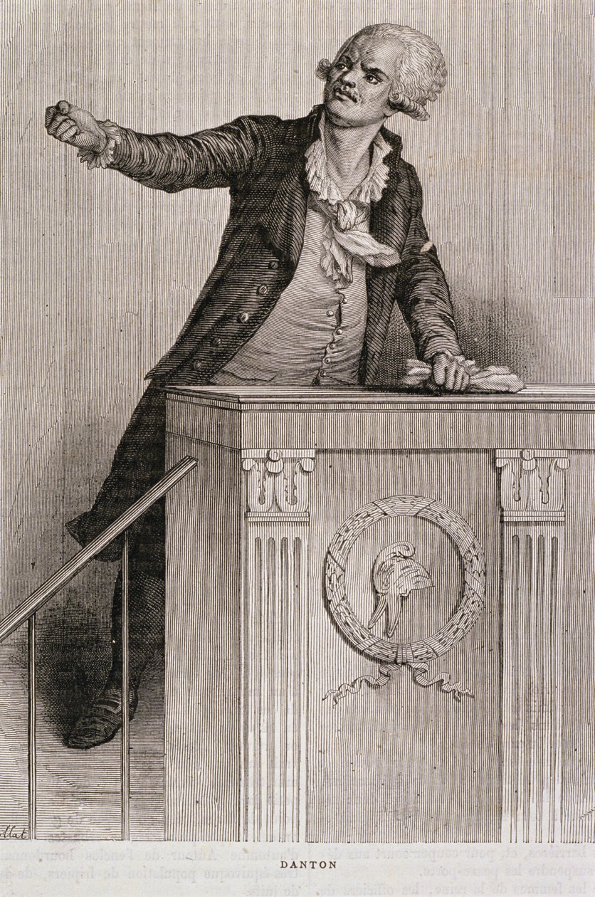 Retrato de Georges Jacques Danton (1759-94) (gravura) de Eugene Joseph Viollat