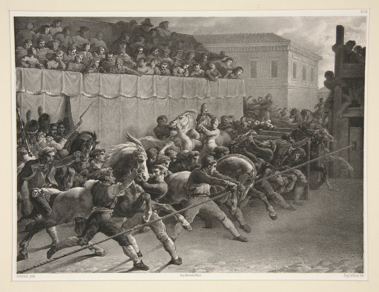 Uma Corrida de Cavalos prestes a começar de Eugene Leroux