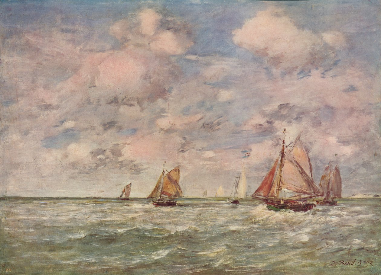 Uma vista do mar, c1850 de Eugene Louis Boudin