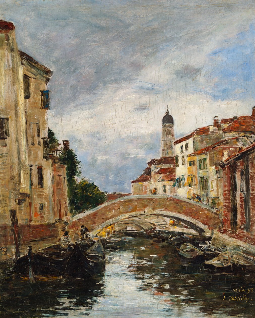 Um pequeno canal veneziano, 1895 de Eugene Louis Boudin