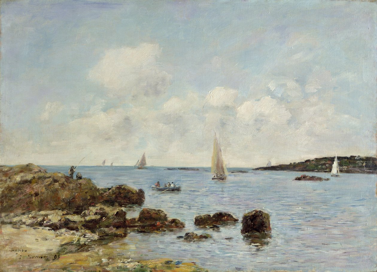 Antibes, os Rochers de L&39;Ilette de Eugene Louis Boudin