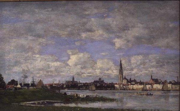 Antuérpia da Ponta da Flandres (óleo sobre tela) de Eugene Louis Boudin