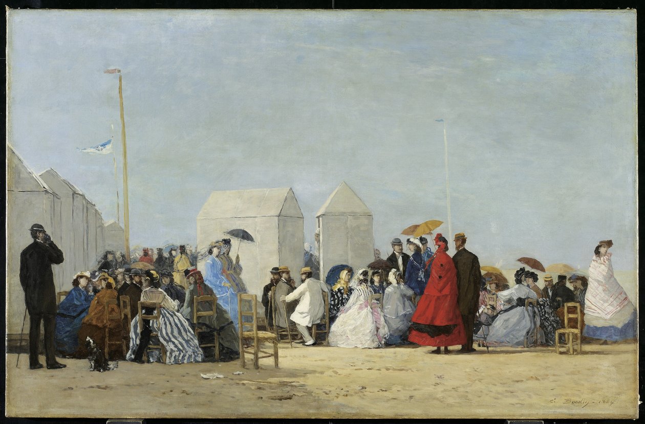 Praia perto de Trouville, 1864 de Eugene Louis Boudin