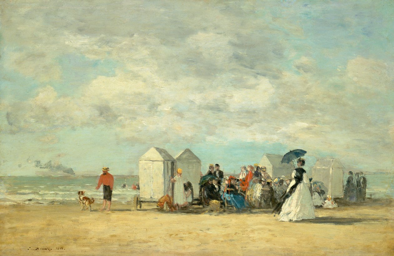Cena de praia de Eugene Louis Boudin