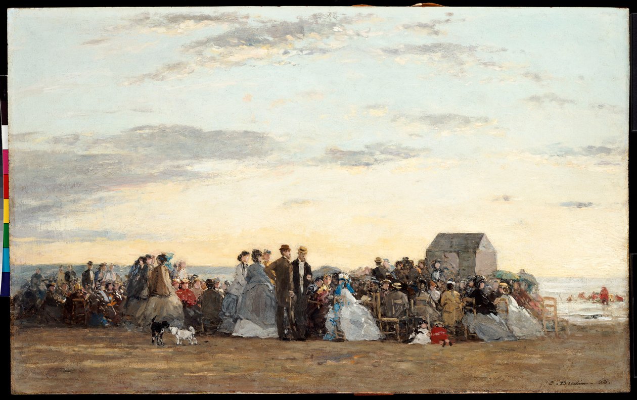Cena de praia, 1865 de Eugene Louis Boudin
