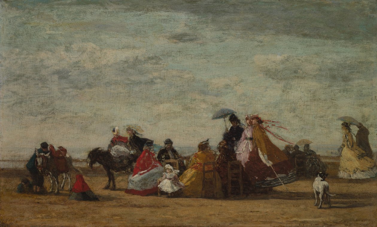 Cena de praia, c. 1865-1867. de Eugene Louis Boudin