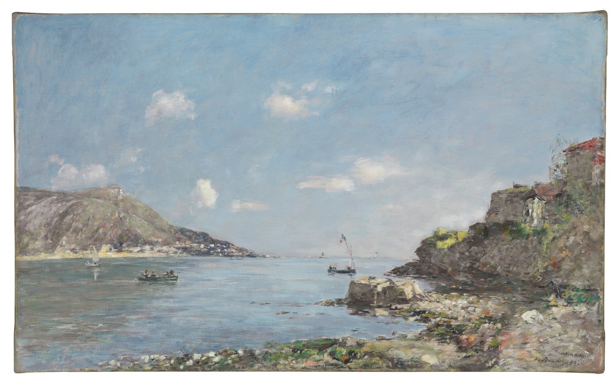 Beaulieu, La Baie des Fourmis, Efeito da manhã, 1892 de Eugene Louis Boudin